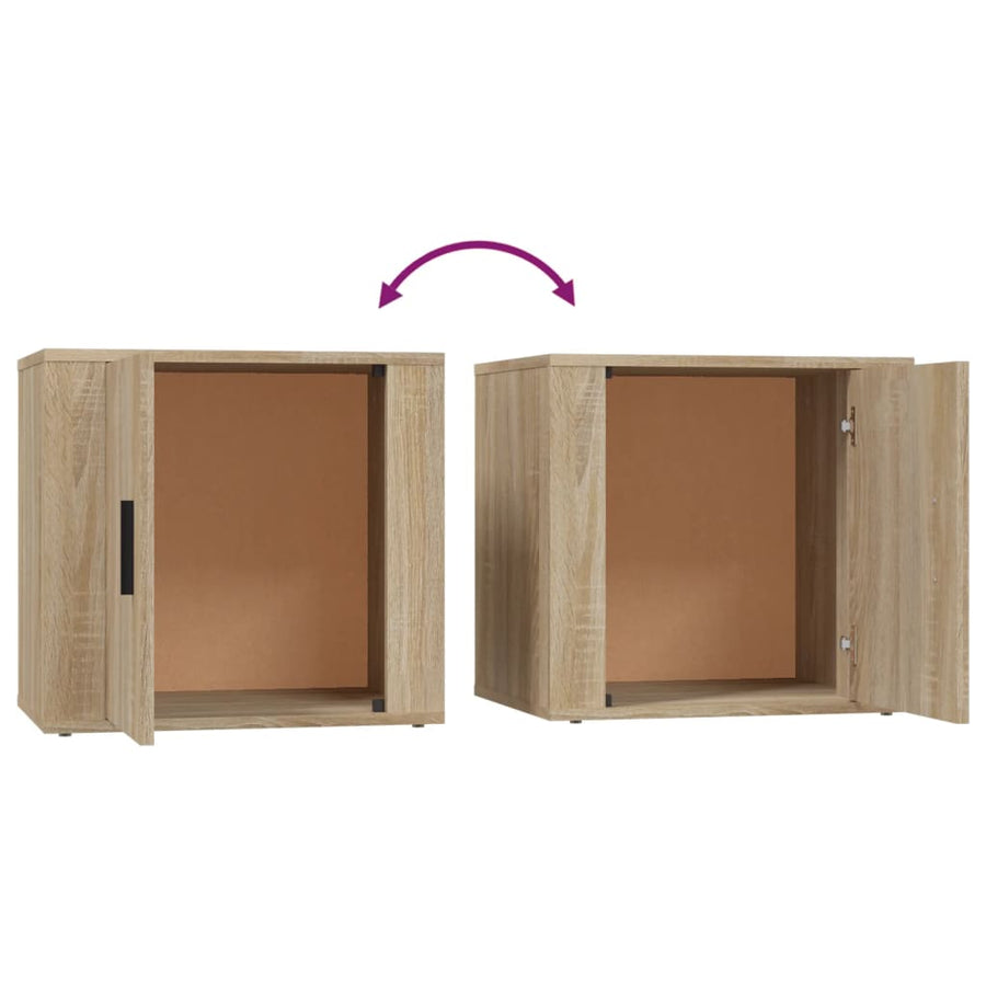 Nachtkastjes 2 St 50X39X47 Cm Sonoma Eikenkleurig