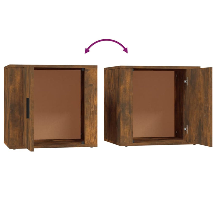 Nachtkastjes 2 St 50X39X47 Cm Gerookt Eikenkleurig