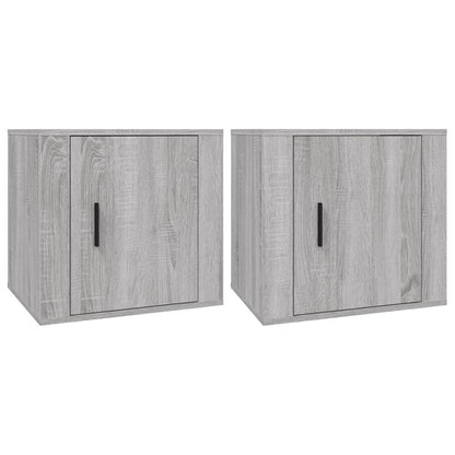 Nachtkastjes 2 St 50X39X47 Cm Grijs Sonoma Eikenkleurig
