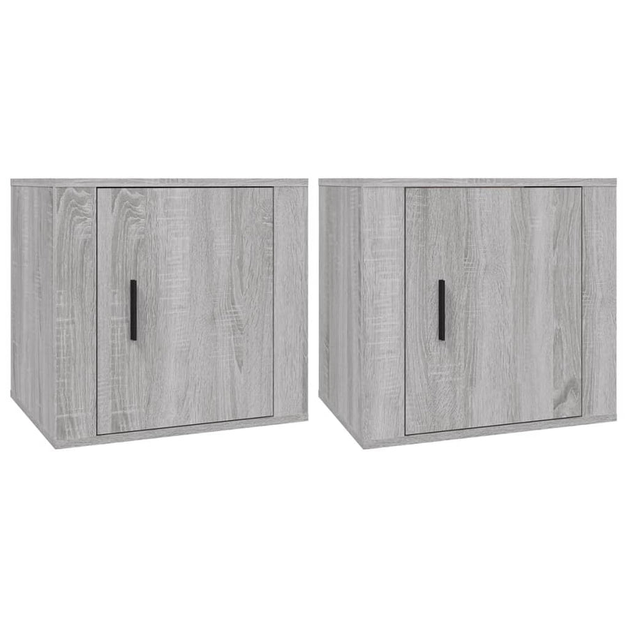 Nachtkastjes 2 St 50X39X47 Cm Grijs Sonoma Eikenkleurig