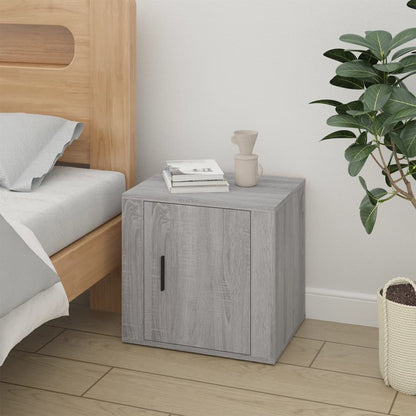 Nachtkastjes 2 St 50X39X47 Cm Grijs Sonoma Eikenkleurig
