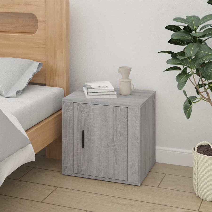 Nachtkastjes 2 St 50X39X47 Cm Grijs Sonoma Eikenkleurig