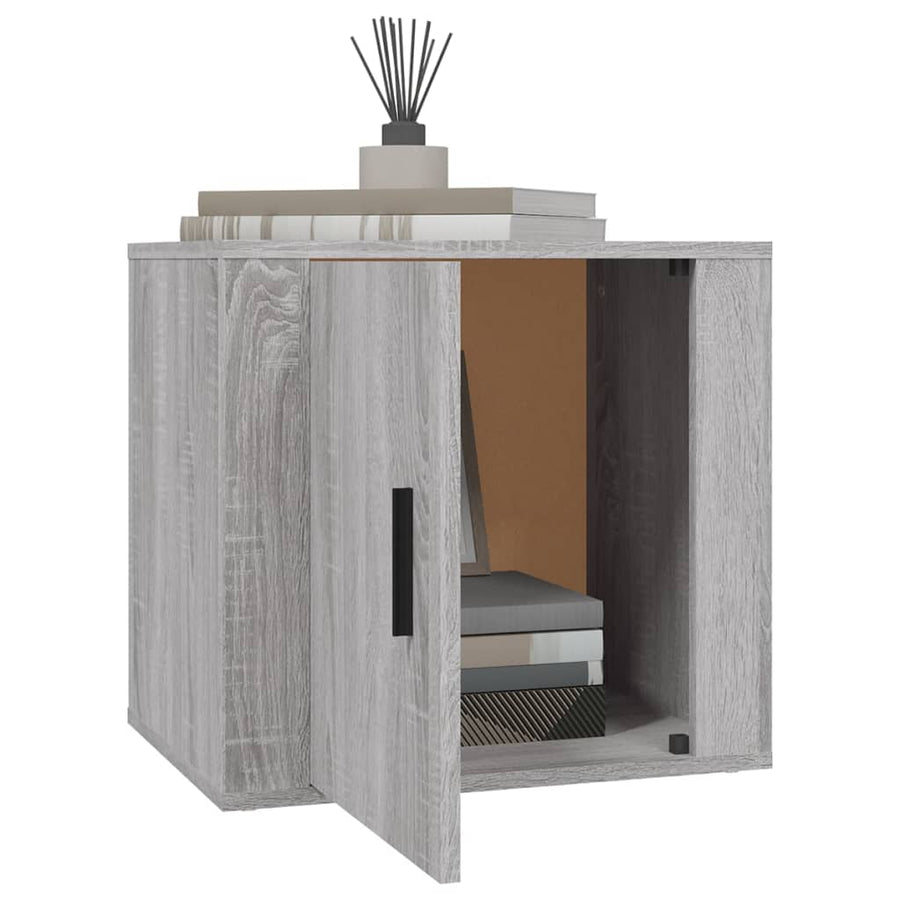 Nachtkastjes 2 St 50X39X47 Cm Grijs Sonoma Eikenkleurig