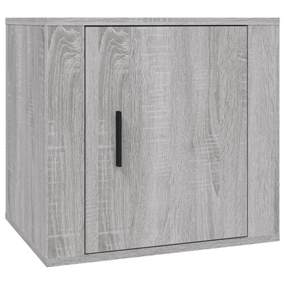 Nachtkastjes 2 St 50X39X47 Cm Grijs Sonoma Eikenkleurig