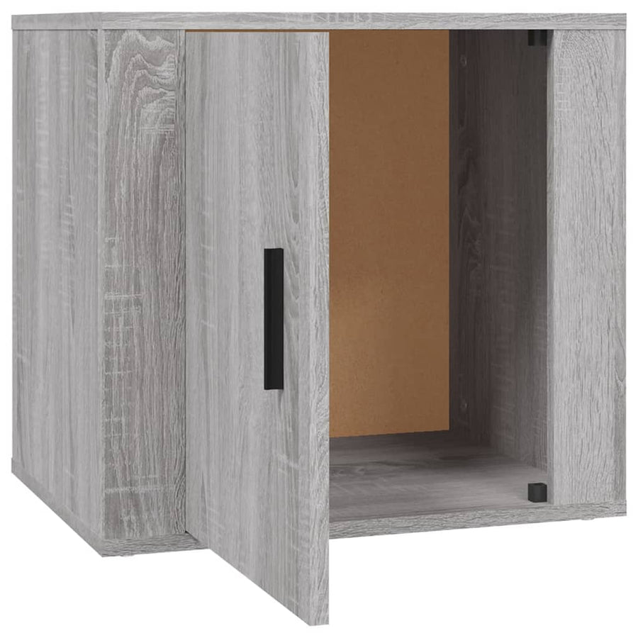 Nachtkastjes 2 St 50X39X47 Cm Grijs Sonoma Eikenkleurig
