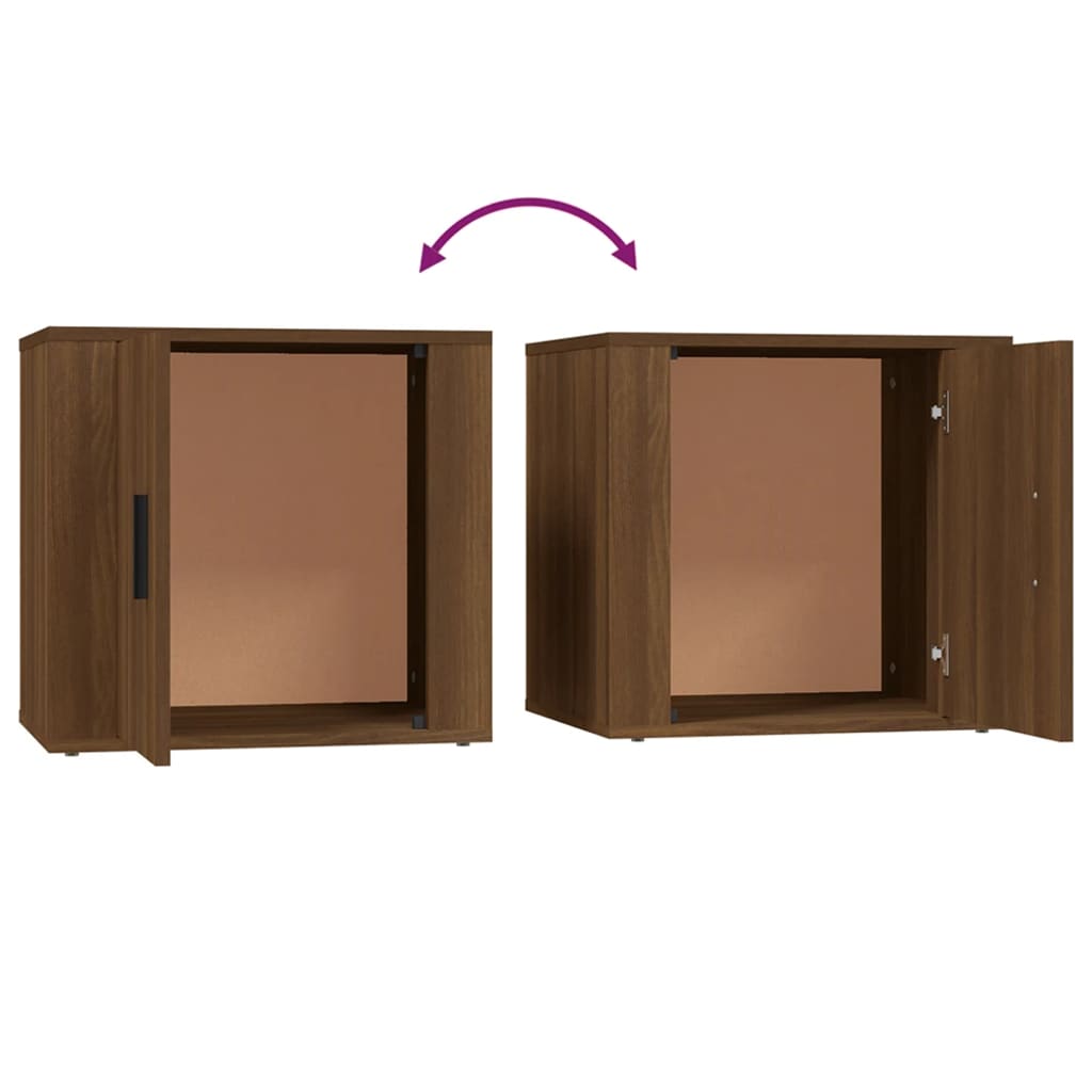 Nachtkastjes 2 St 50X39X47 Cm Bruin Eikenkleur
