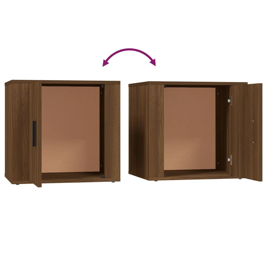 Nachtkastjes 2 St 50X39X47 Cm Bruin Eikenkleur