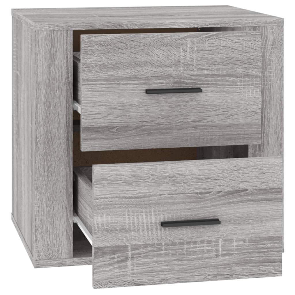 Nachtkastje 50X39X47 Cm Grijs Sonoma Eikenkleurig