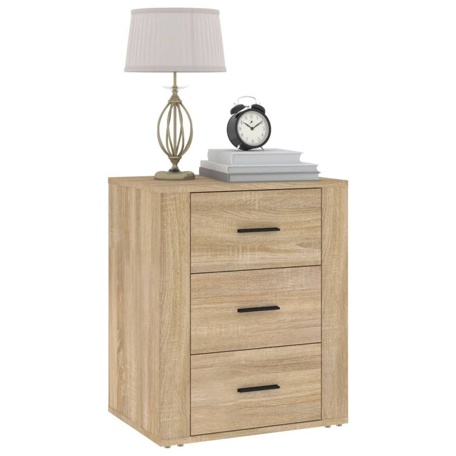 Nachtkastje 50X36X60 Cm Bewerkt Hout Kleurig Sonoma eiken