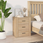 Nachtkastje 50x36x60 cm bewerkt hout sonoma eiken