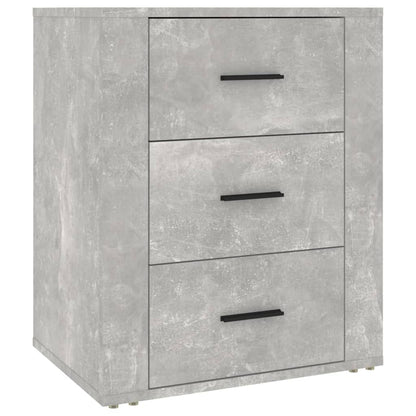 Nachtkastje 50X36X60 Cm Bewerkt Hout Betongrijs