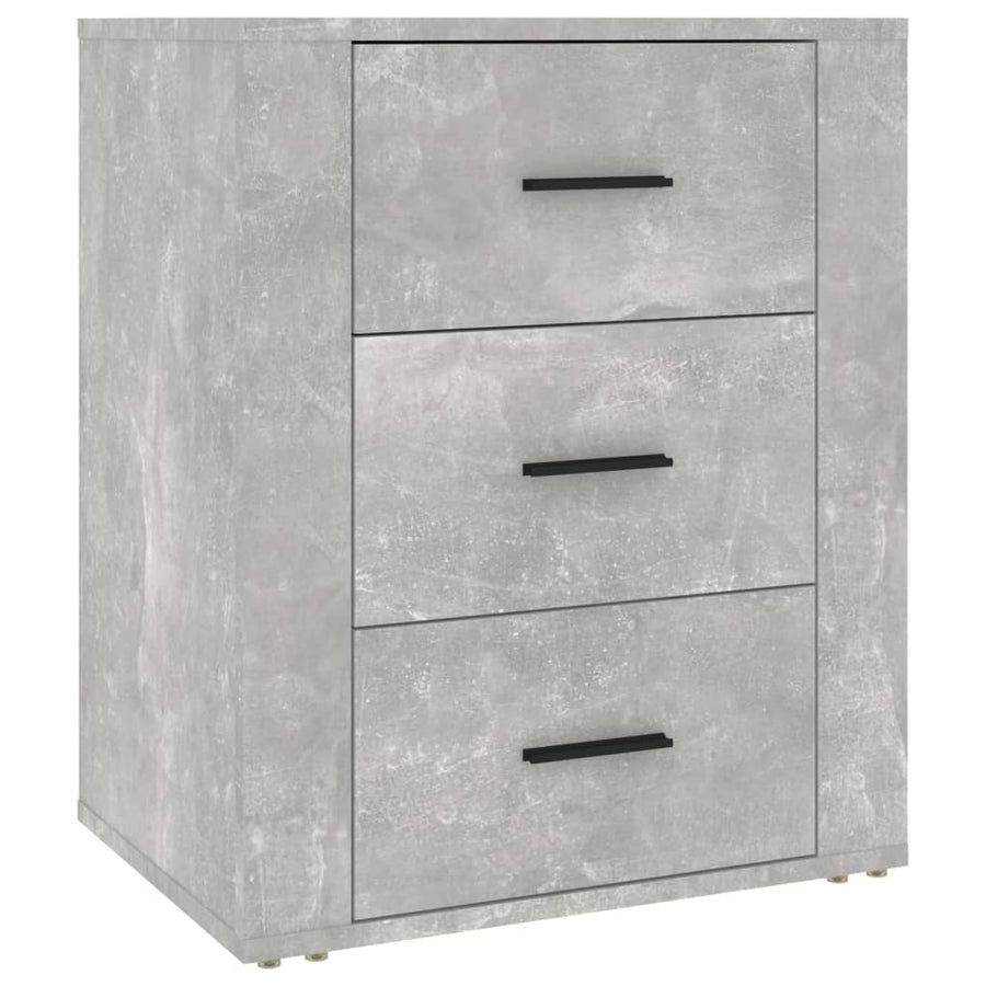 Nachtkastje 50X36X60 Cm Bewerkt Hout Betongrijs