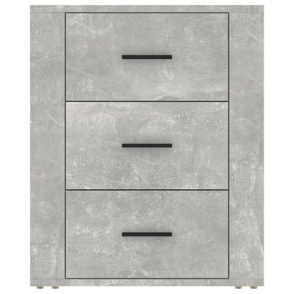 Nachtkastje 50X36X60 Cm Bewerkt Hout Betongrijs