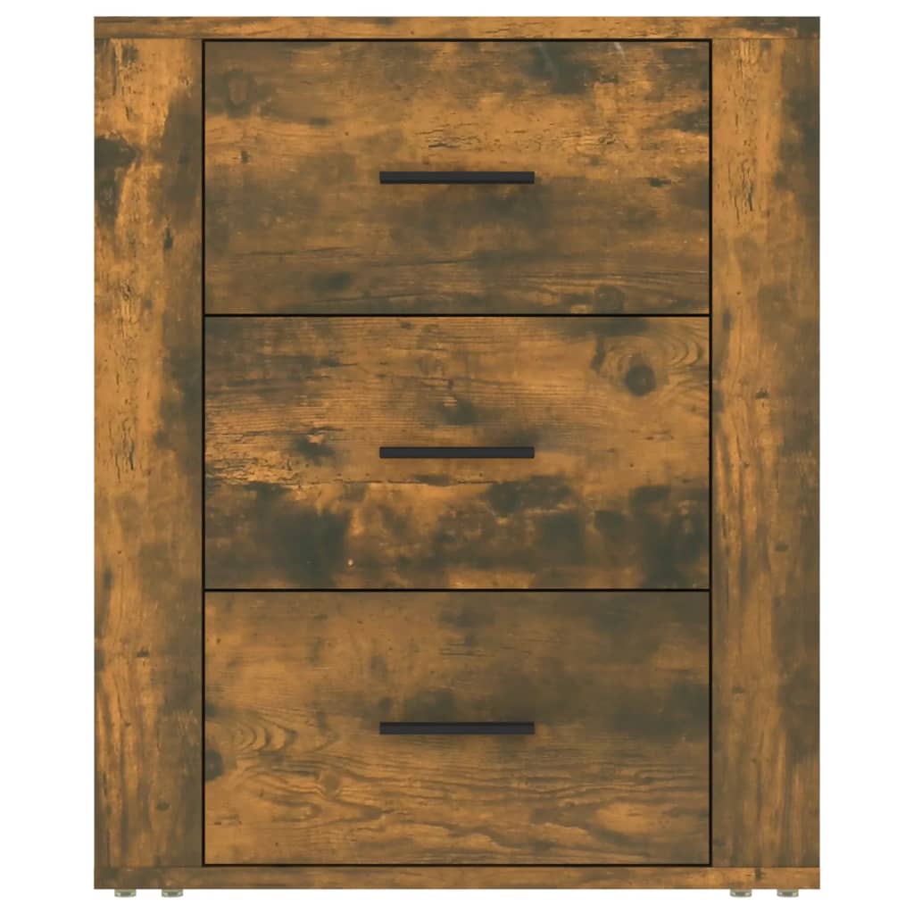 Nachtkastje 50X36X60 Cm Bewerkt Hout Gerookt Eikenkleurig