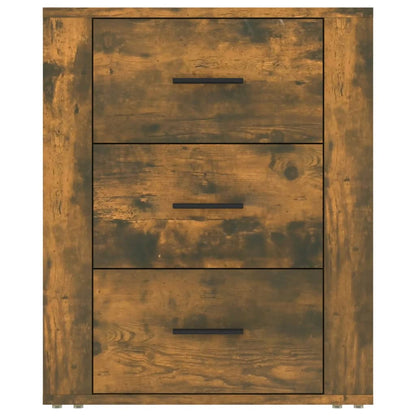 Nachtkastje 50X36X60 Cm Bewerkt Hout Gerookt Eikenkleurig