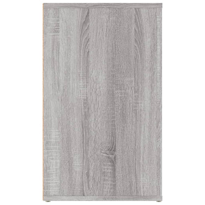Nachtkastje 50X36X60 Cm Bewerkt Hout Eikenkleurig Grijs sonoma