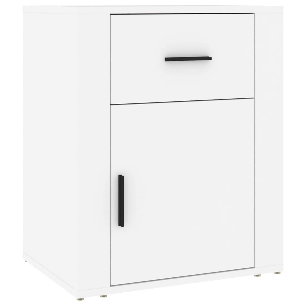 Nachtkastje 50X36X60 Cm Bewerkt Hout Wit