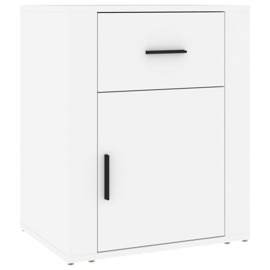 Nachtkastje 50X36X60 Cm Bewerkt Hout Wit
