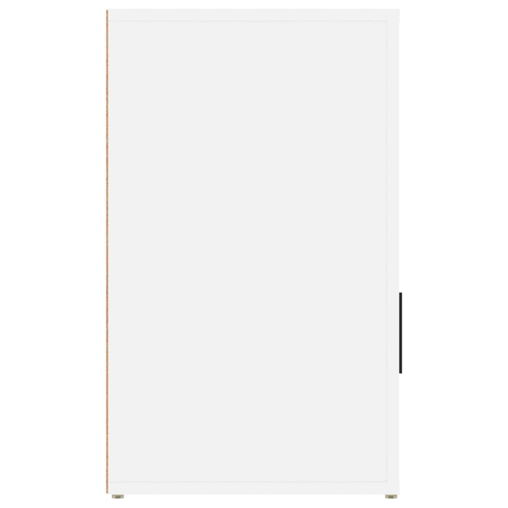 Nachtkastje 50X36X60 Cm Bewerkt Hout Wit