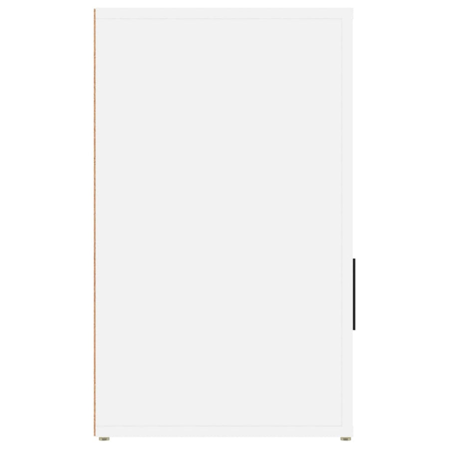 Nachtkastje 50X36X60 Cm Bewerkt Hout Wit