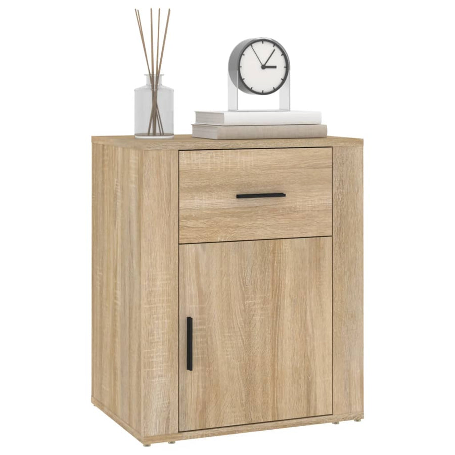 Nachtkastje 50X36X60 Cm Bewerkt Hout Kleurig Sonoma eiken