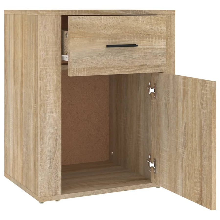 Nachtkastje 50X36X60 Cm Bewerkt Hout Kleurig Sonoma eiken