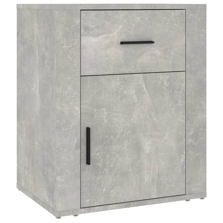 Nachtkastje 50X36X60 Cm Bewerkt Hout Betongrijs