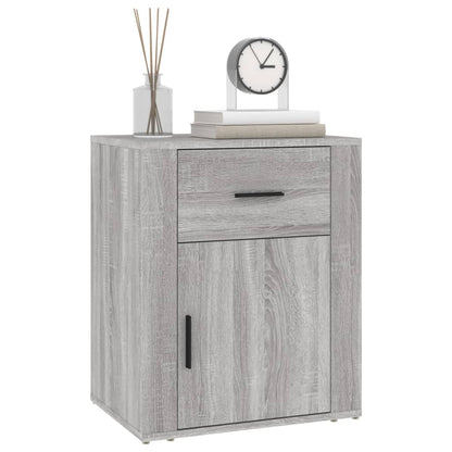 Nachtkastje 50X36X60 Cm Bewerkt Hout Grijs Sonoma Eikenkleurig