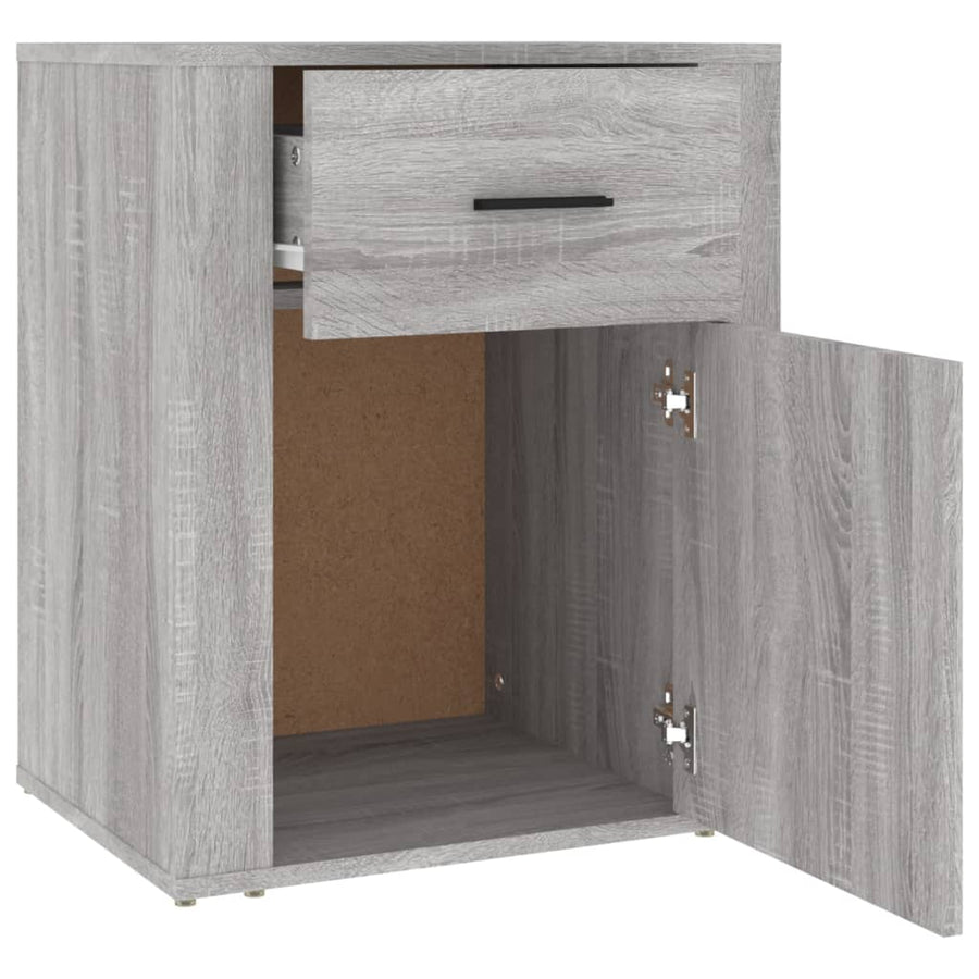 Nachtkastje 50X36X60 Cm Bewerkt Hout Grijs Sonoma Eikenkleurig