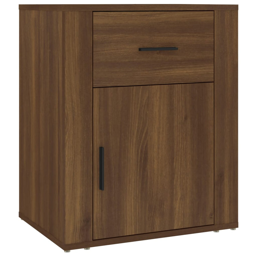 Nachtkastje 50X36X60 Cm Bewerkt Hout Bruin Eikenkleur