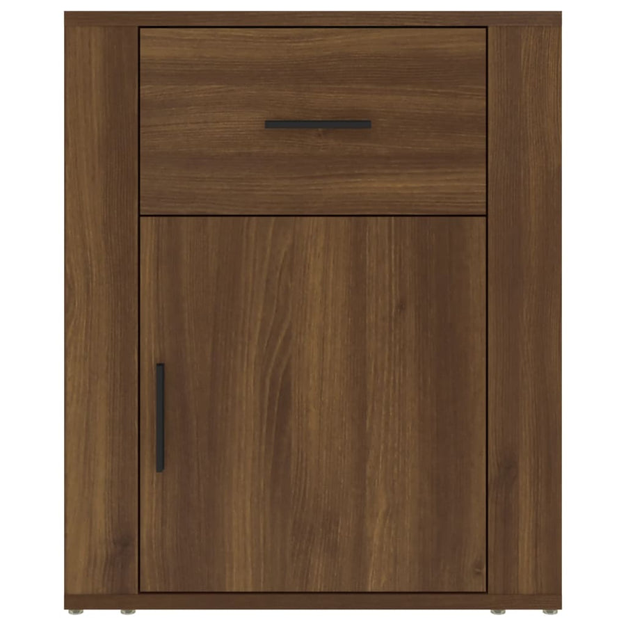 Nachtkastje 50X36X60 Cm Bewerkt Hout Bruin Eikenkleur