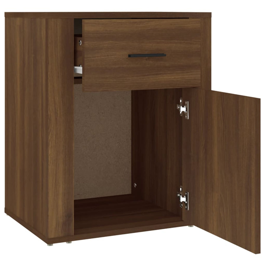 Nachtkastje 50X36X60 Cm Bewerkt Hout Bruin Eikenkleur