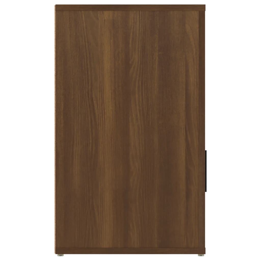 Nachtkastje 50X36X60 Cm Bewerkt Hout Bruin Eikenkleur