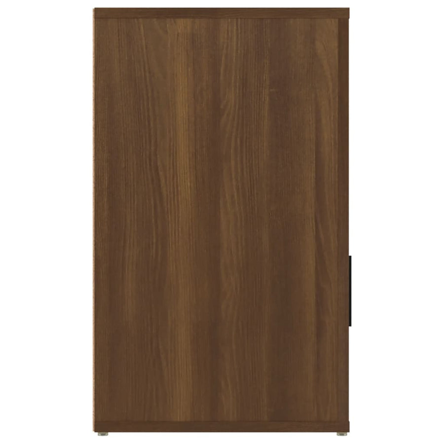 Nachtkastje 50X36X60 Cm Bewerkt Hout Bruin Eikenkleur