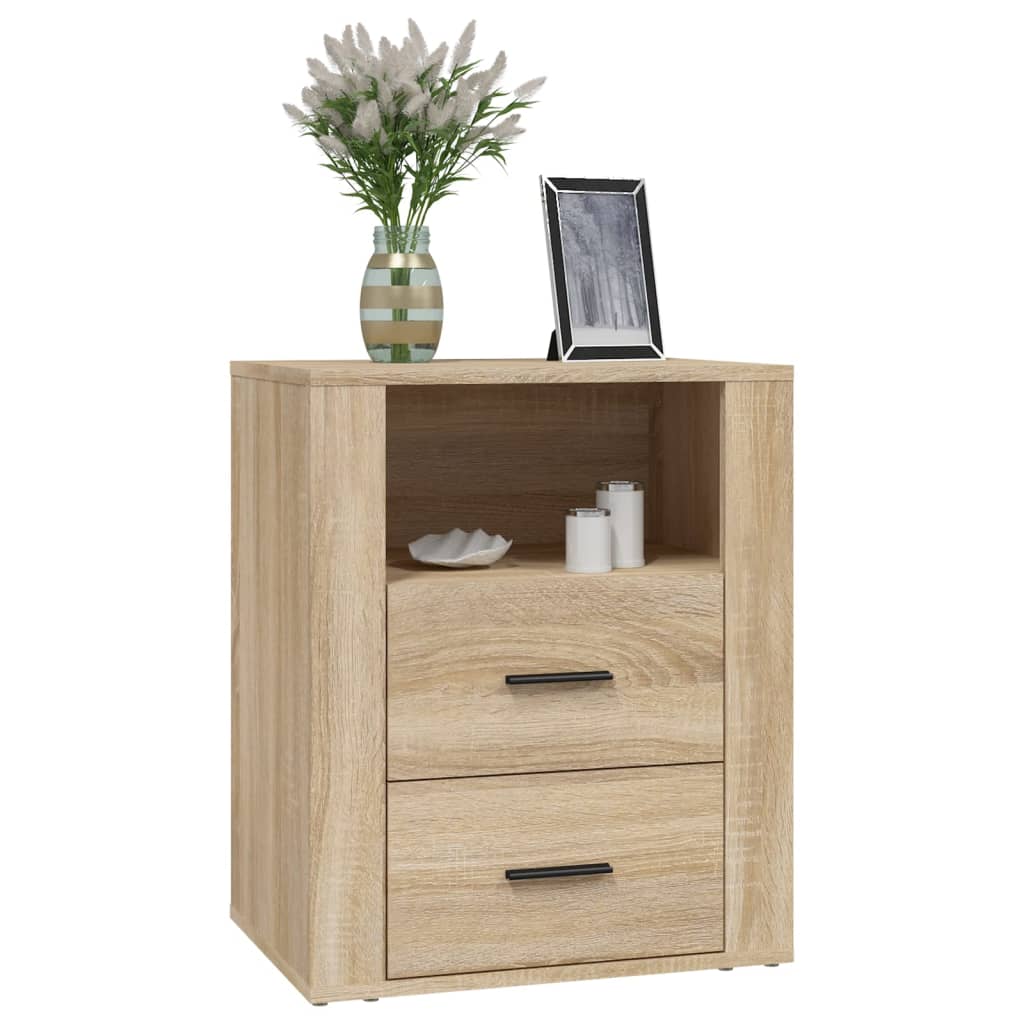 Nachtkastje 50X36X60 Cm Bewerkt Hout Kleurig Sonoma eiken