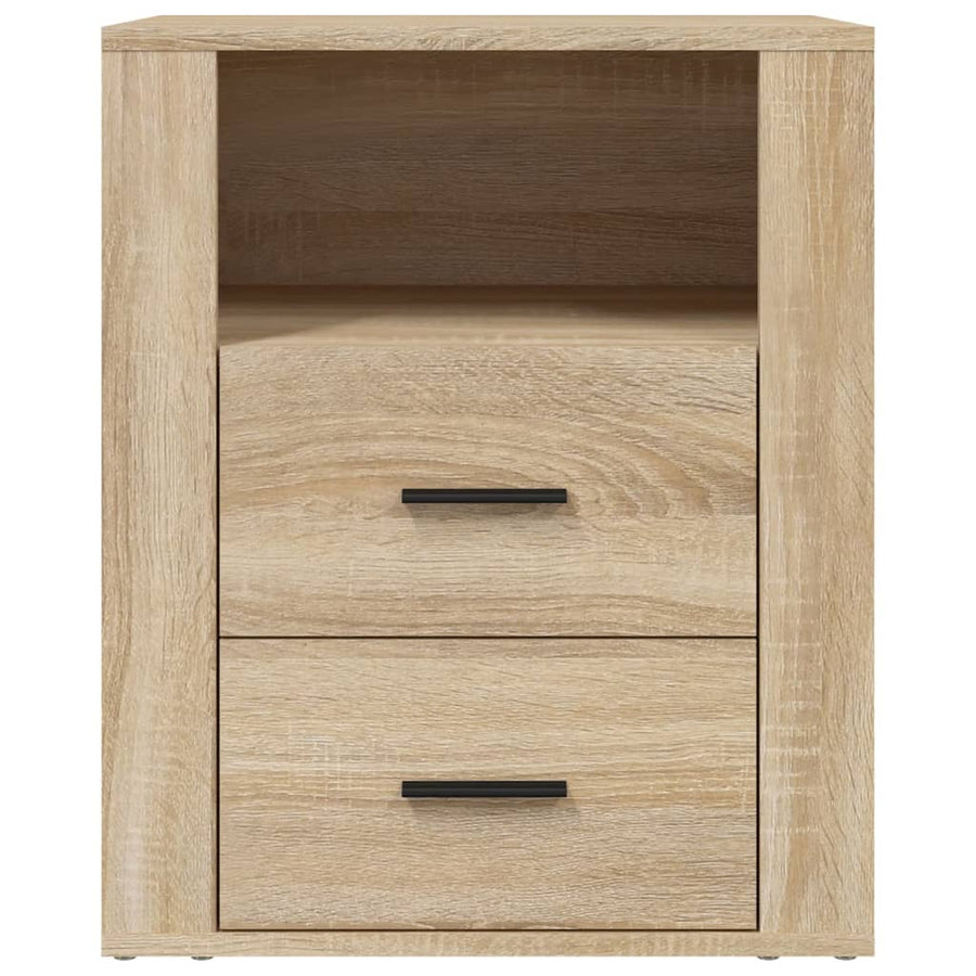 Nachtkastje 50X36X60 Cm Bewerkt Hout Kleurig Sonoma eiken