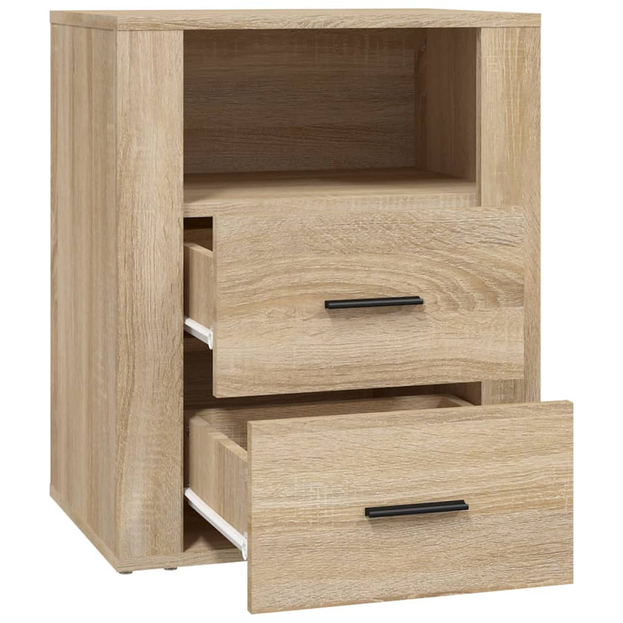 Nachtkastje 50X36X60 Cm Bewerkt Hout Kleurig Sonoma eiken