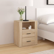 Nachtkastje 50x36x60 cm bewerkt hout sonoma eiken