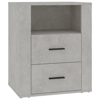 Nachtkastje 50X36X60 Cm Bewerkt Hout Betongrijs