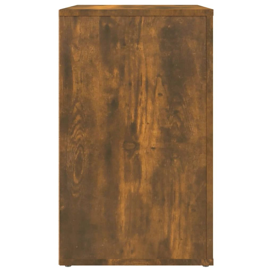 Nachtkastje 50X36X60 Cm Bewerkt Hout Gerookt Eikenkleurig