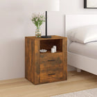 Bedside table 50x36x60 cm engineered wood smoked oak