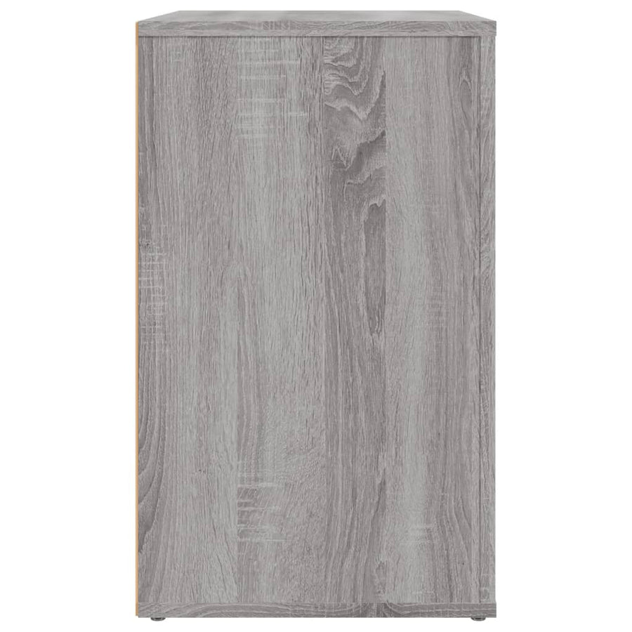 Nachtkastje 50X36X60 Cm Bewerkt Hout Eikenkleurig Grijs sonoma