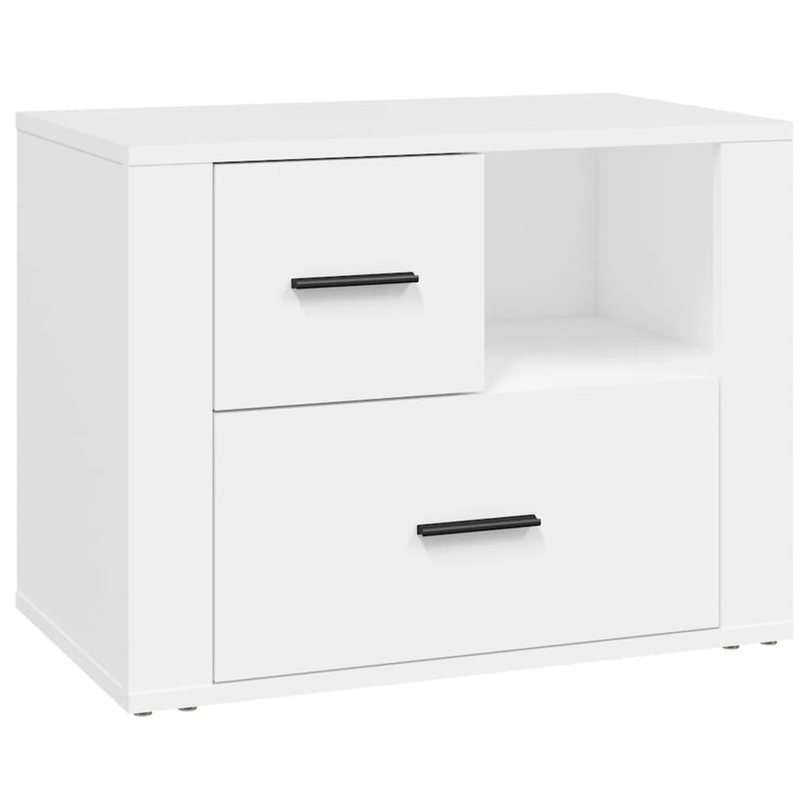 Nachtkastje 60X36X45 Cm Bewerkt Hout Wit