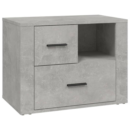 Nachtkastje 60X36X45 Cm Bewerkt Hout Betongrijs