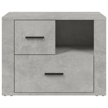 Nachtkastje 60X36X45 Cm Bewerkt Hout Betongrijs