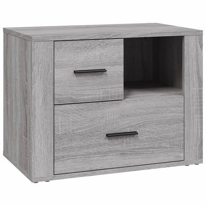 Nachtkastje 60x36x45 cm bewerkt hout grijs sonoma eikenkleurig