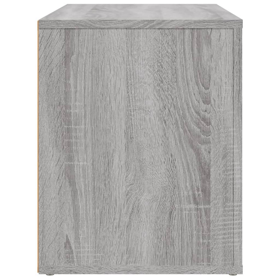 Nachtkastje 60x36x45 cm bewerkt hout grijs sonoma eikenkleurig