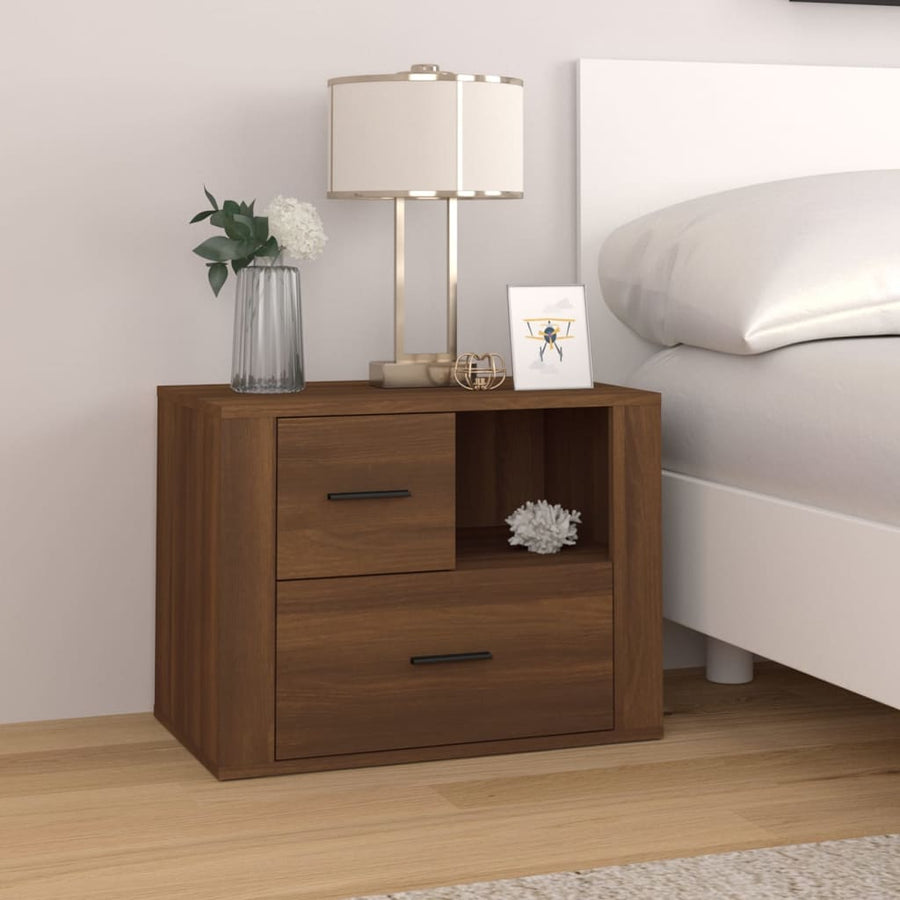 Nachtkastje 60X36X45 Cm Bewerkt Hout Sonoma Eikenkleurig