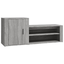Schoenenkast 130X35X54 Cm Bewerkt Hout Grijs Sonoma