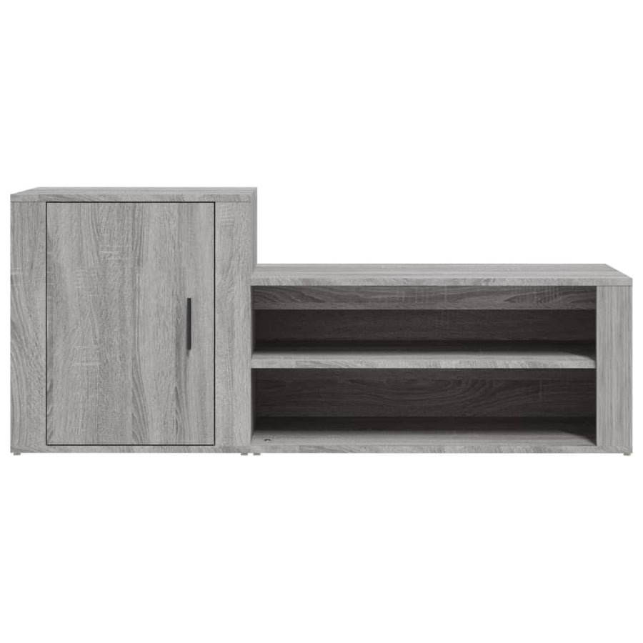 Schoenenkast 130X35X54 Cm Bewerkt Hout Grijs Sonoma